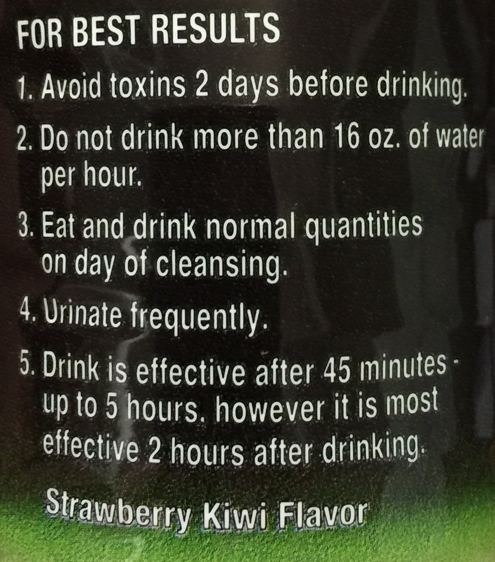 Champ détox Fraise Kiwi, étiquette lisible et informations claires.