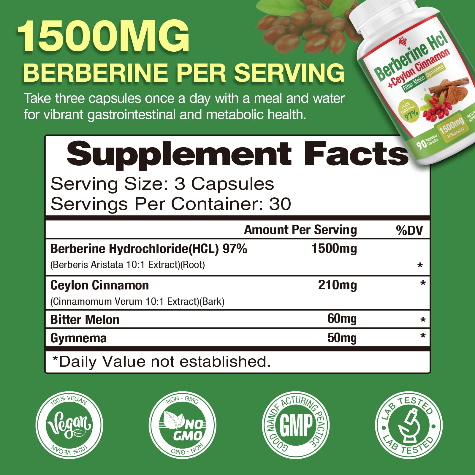 CHANUBITO Berberine extrait de poivre noir et absorption