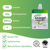 Chargel Manzana con tapón integrado para uso sin derrames en ruta.