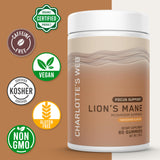 Charlotte's Web Focus Gummies favorise memoire et clarete mentale avec criniere de lion.