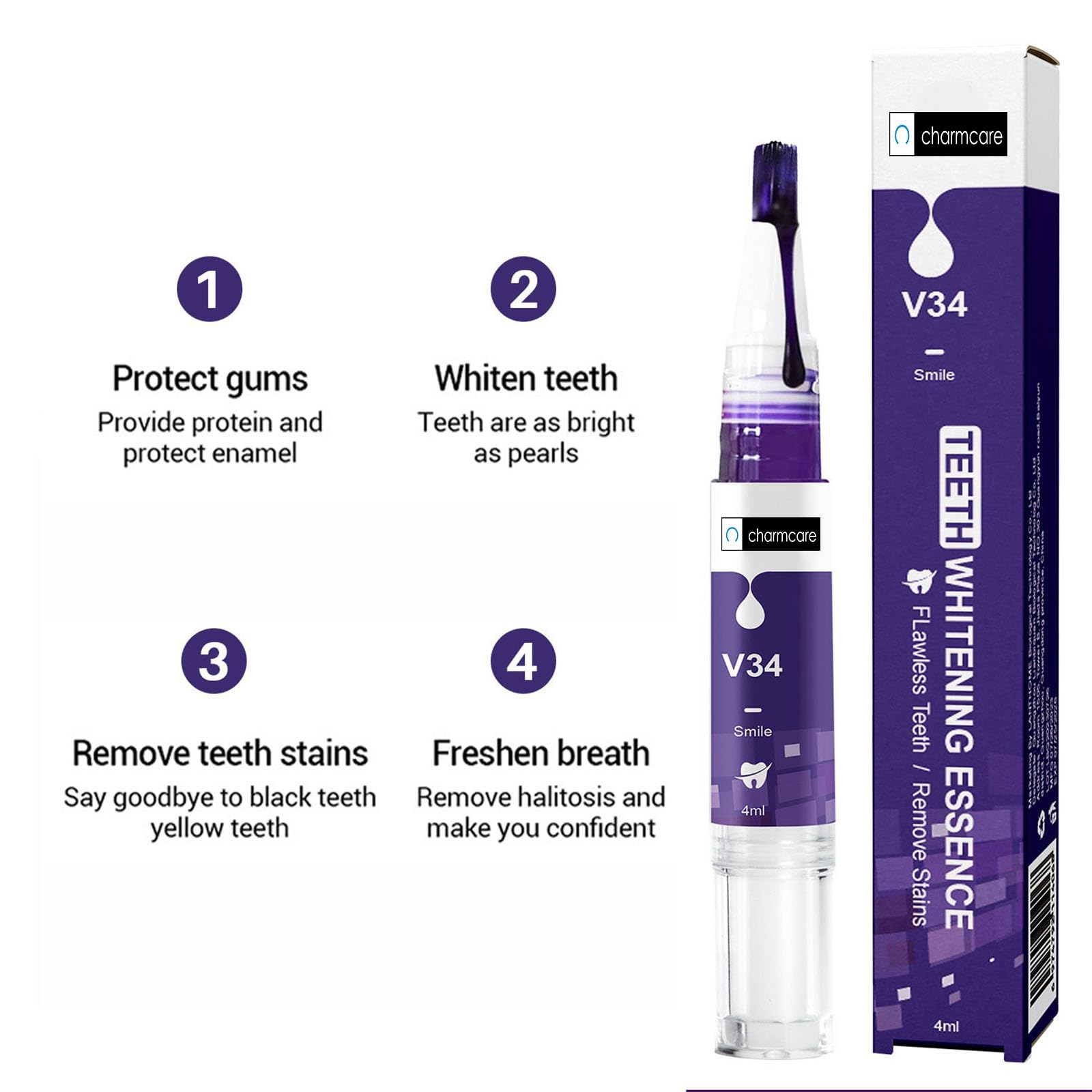 Charmcare applicateur stylo, pointe douce pour application précise et uniforme