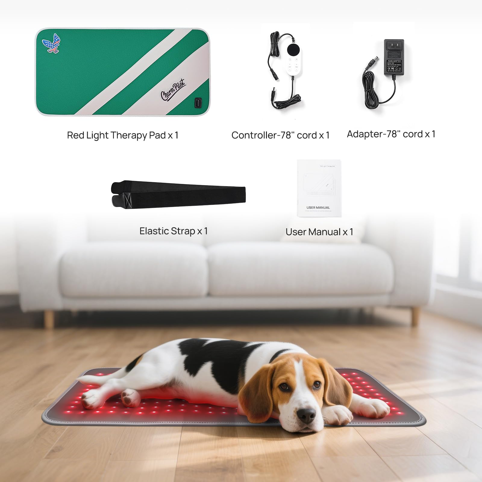 Charmpilot Tapis lumière rouge après l'exercice offre détente musculaire.
