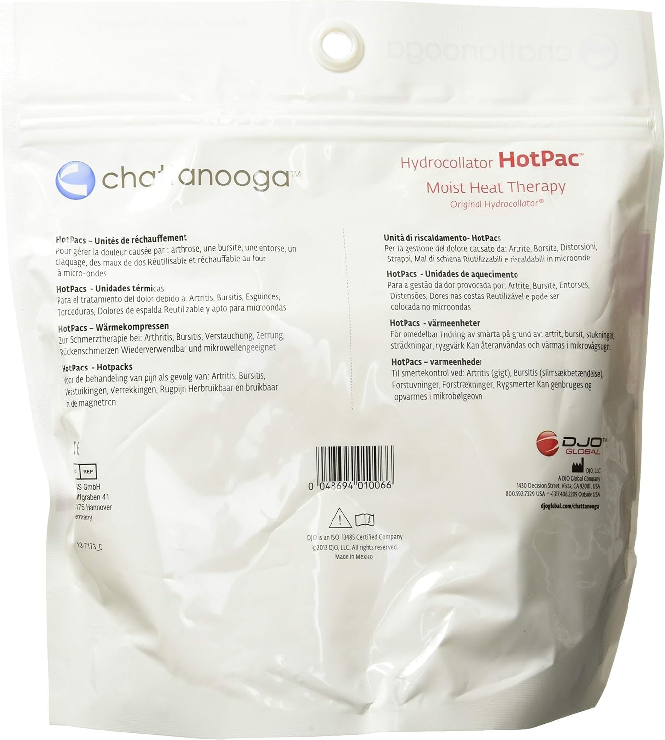 Chattanooga HotPac délivre une chaleur humide pénétrante pour soulager les tensions.