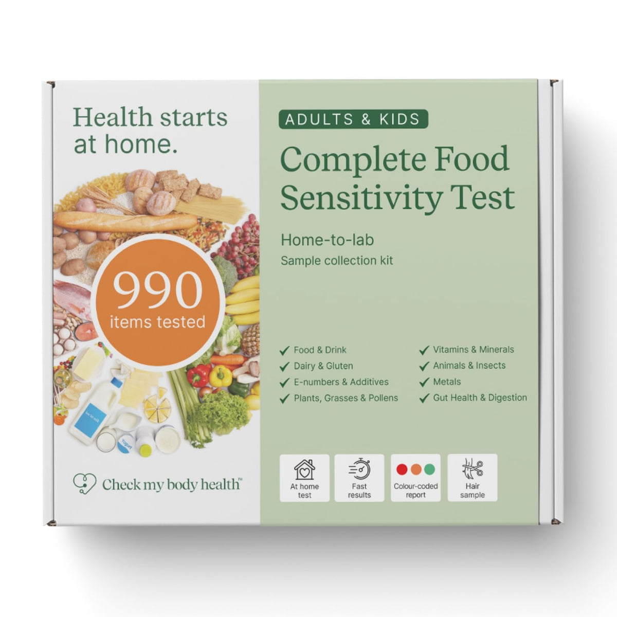 Check My Body Health – emballage du kit, facile à ouvrir pour démarrer rapidement