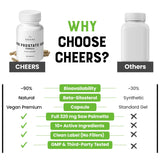 Libération progressive des actifs CHEERS Prostate pour une absorption efficace.