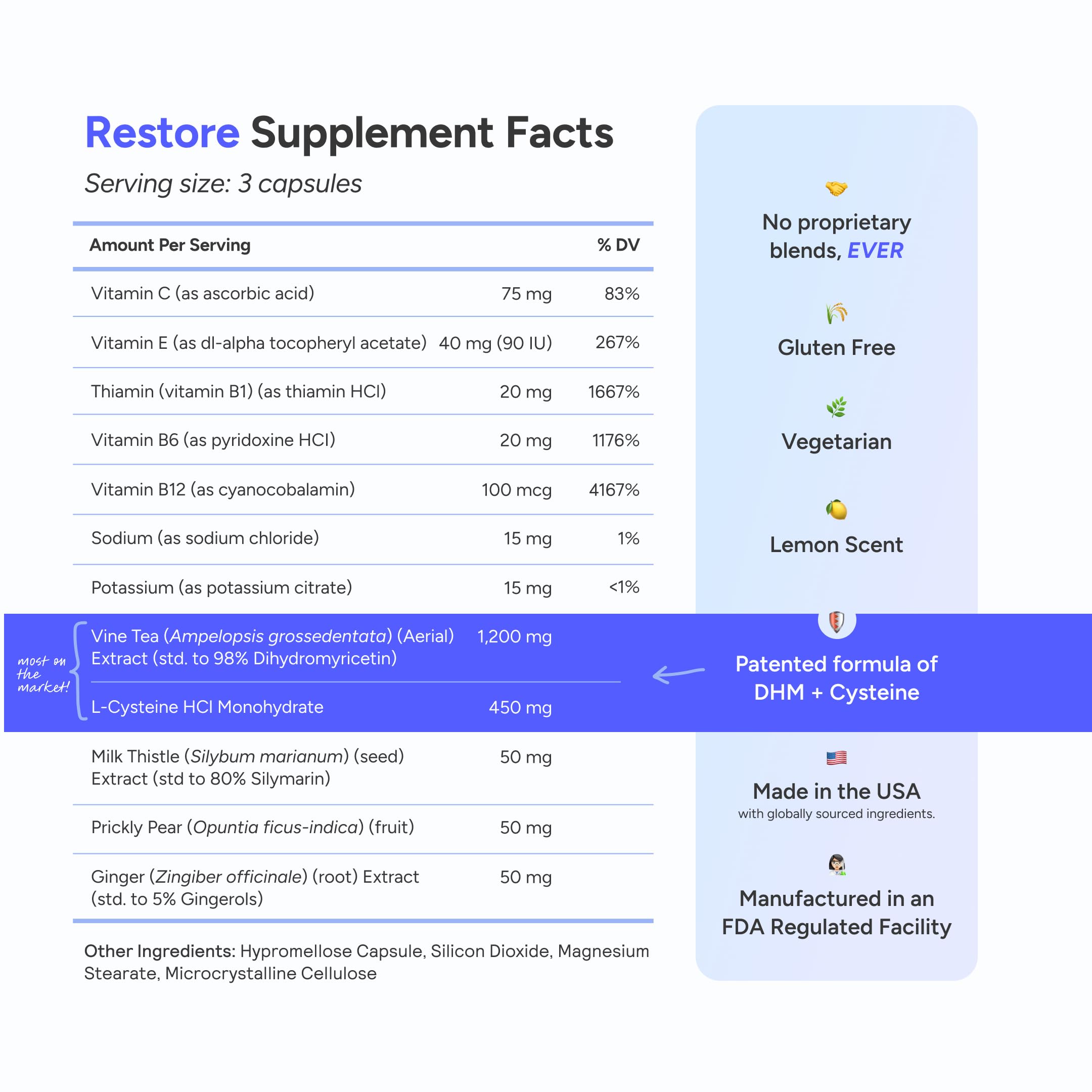 Cheers Restore, effet matinal possible après consommation, pour revitaliser votre énergie.
