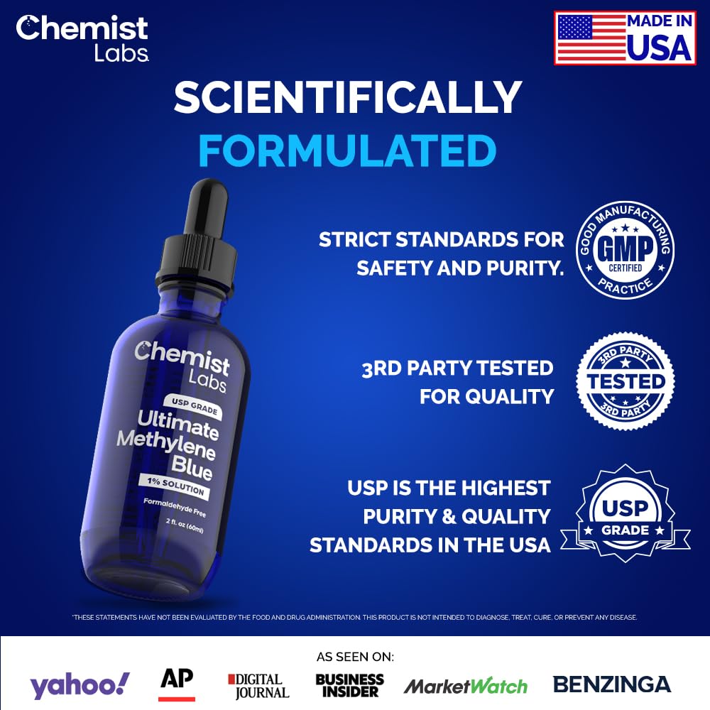 Bouteille Chemist Labs 2 oz avec pipette graduée.
