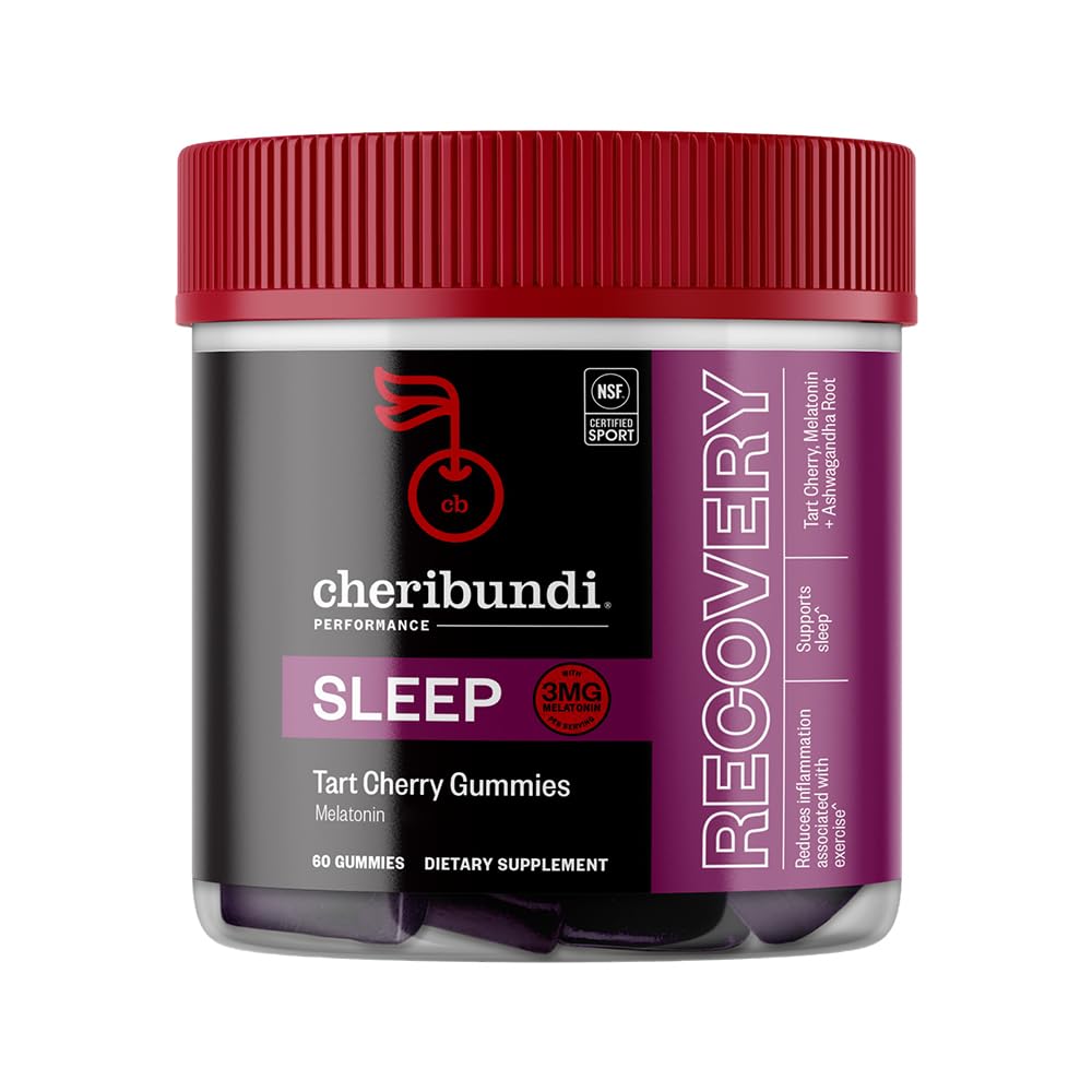 Cheribundi Sleep bonbons gélifiés en emballage, soutien potentiel au sommeil nocturne.