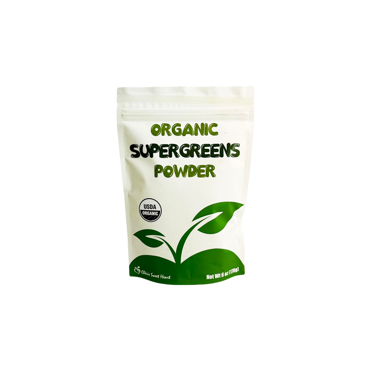 Bouteille Cherie Sweet Heart Supergreens prête pour une boisson verte quotidienne.