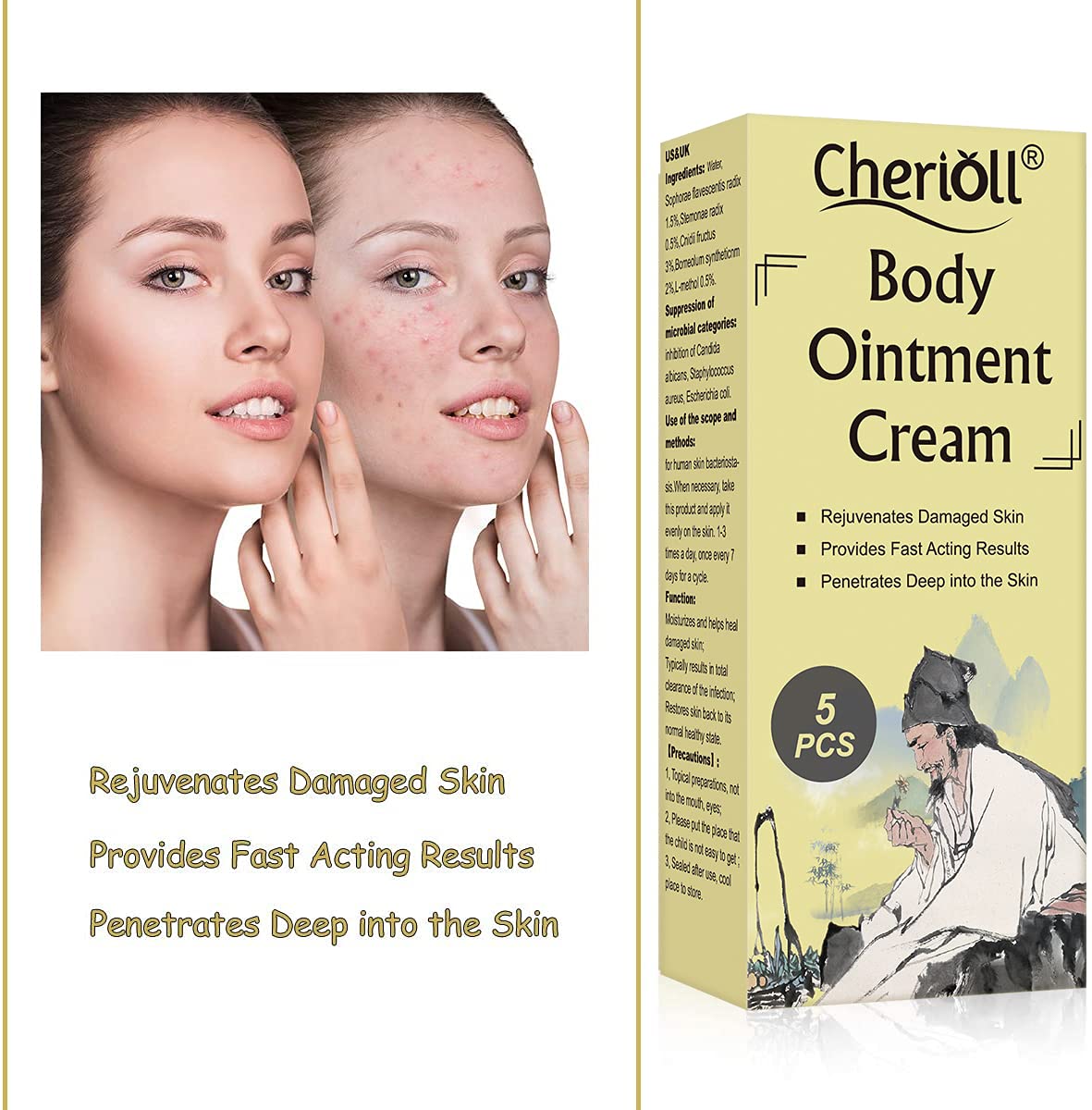 Crème Cherioll flacon pratique pour visage et corps