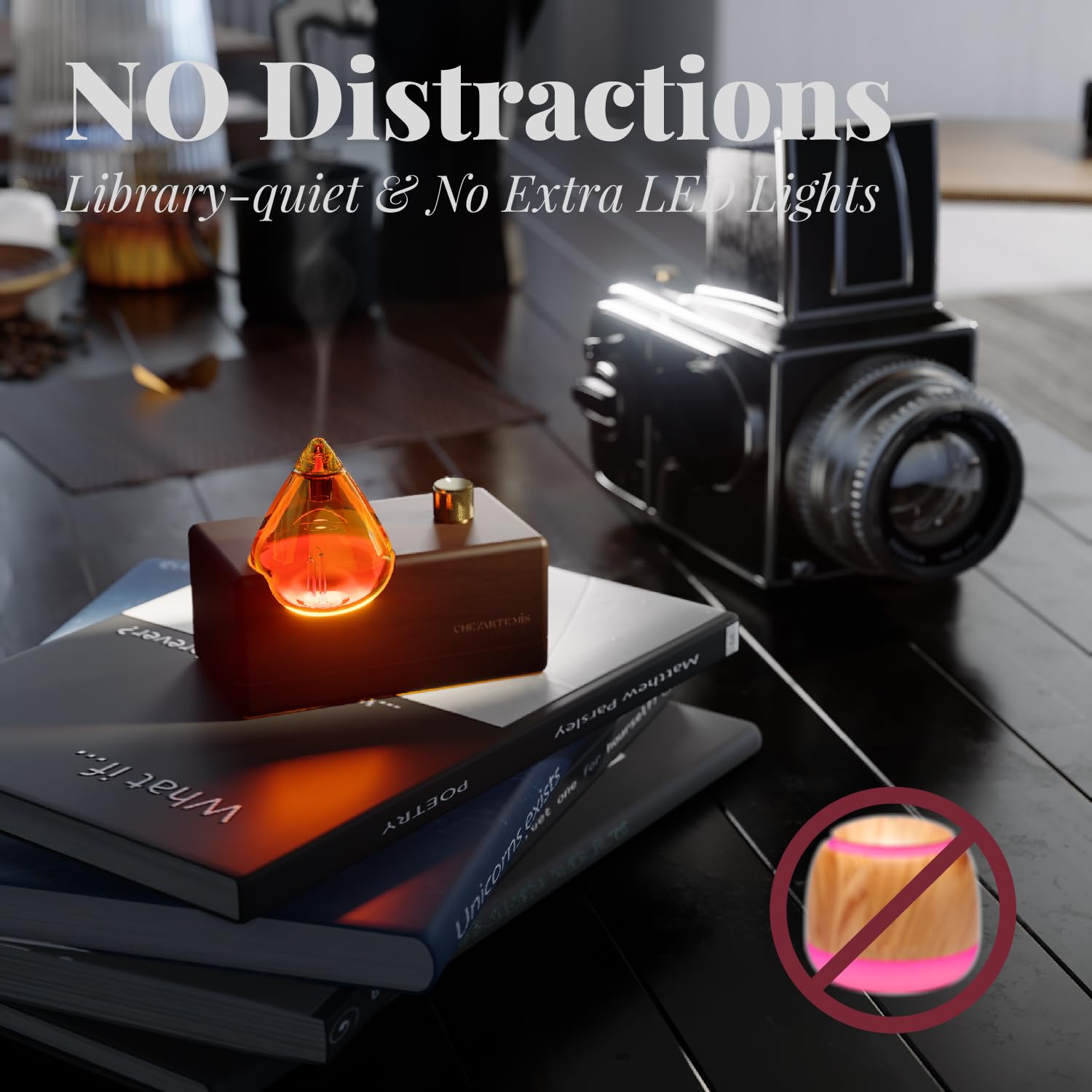 CHEZARTEMIS diffuseur design-silencieux, moins de 30 dB.