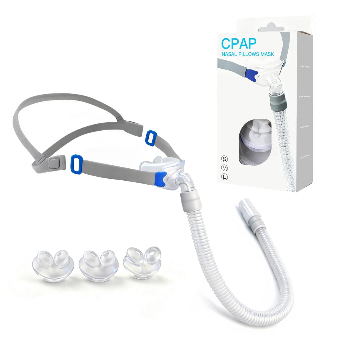 Masque nasal Chic Tree avec tailles S/M/L pour ajustement personnalisé.