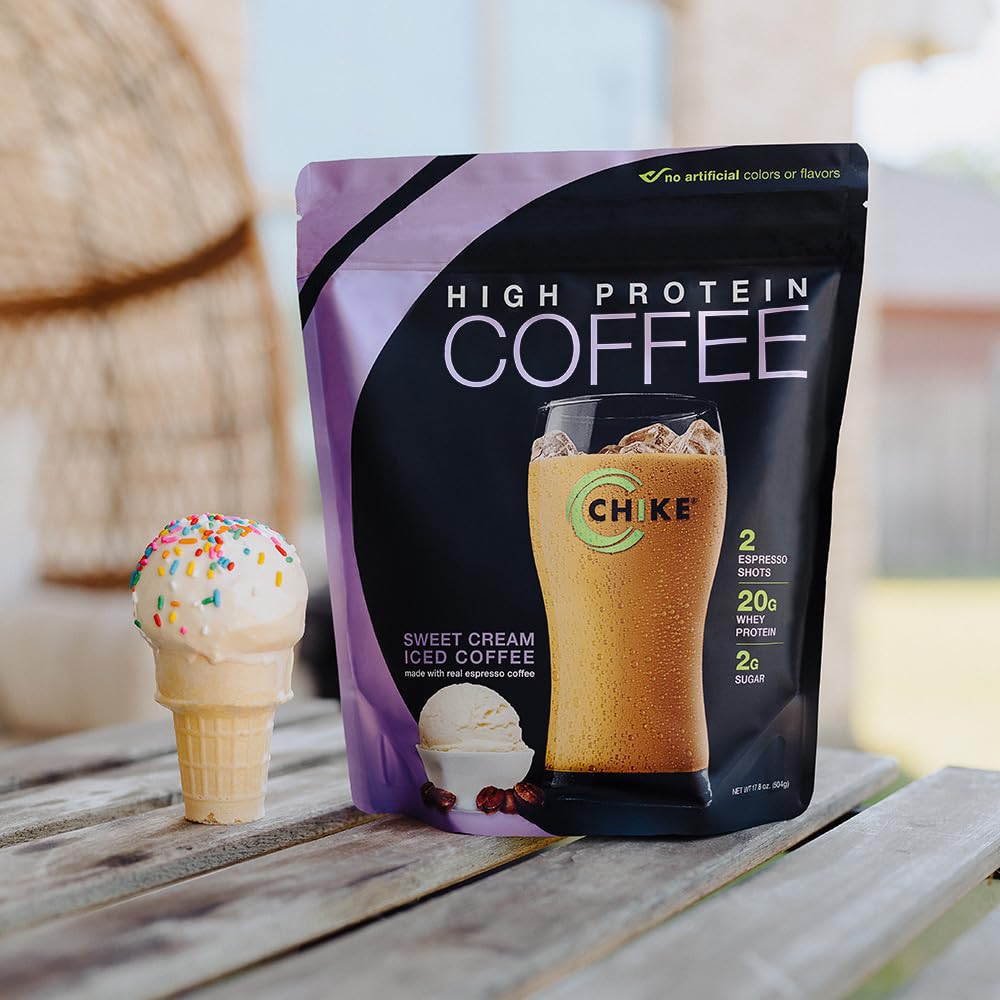 CHIKE Sweet Cream Boisson Café Protéinée — pratique pour petit-déjeuner rapide.