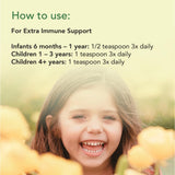 CHILDLIFE ESSENTIALS Premier Defense, tableau-dosage, guide clair pour chaque âge.