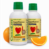 CHILDLIFE ESSENTIALS Bouteille calcium liquide orange, pratique et facile à intégrer.