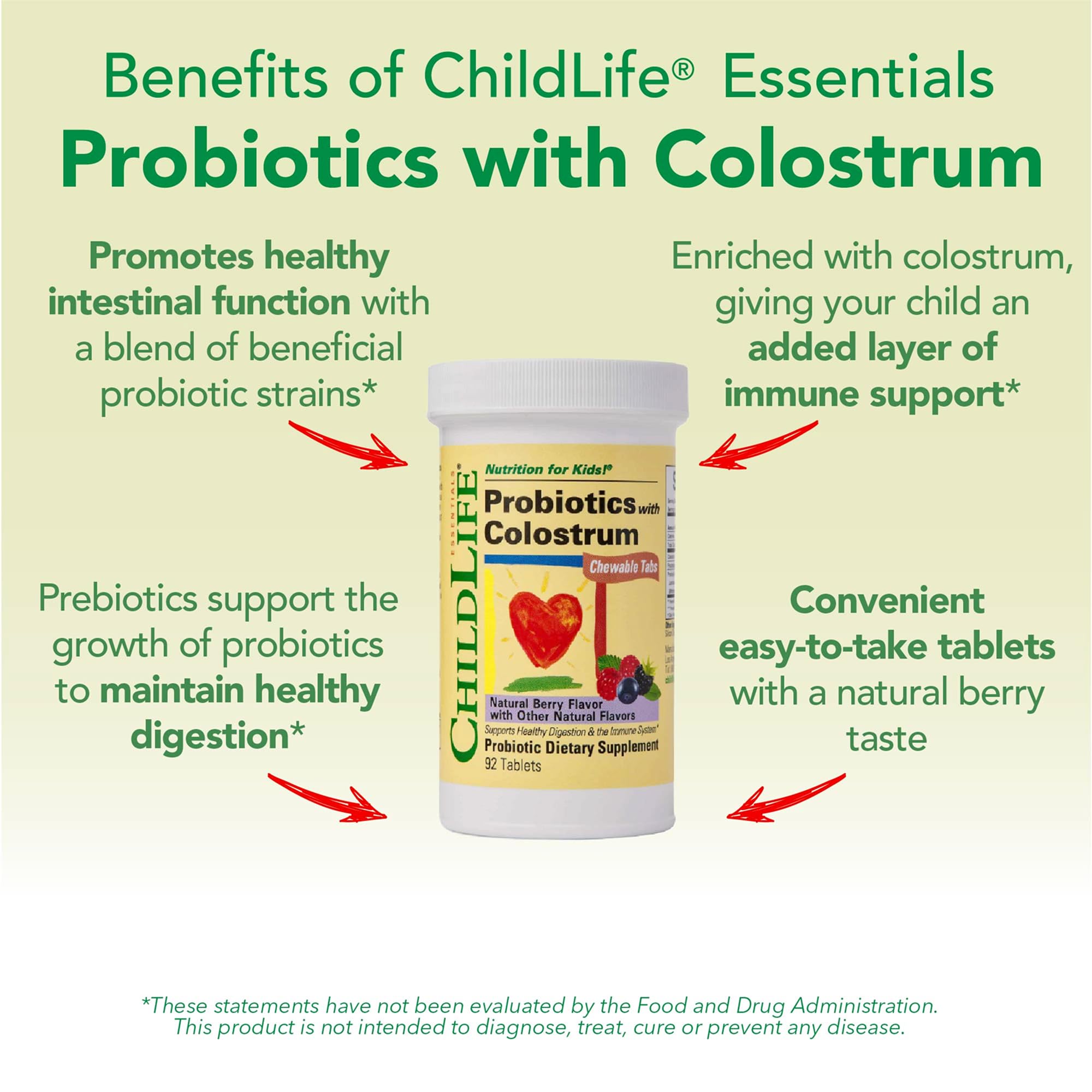 Colostrum naturel inclus dans CHILDLIFE ESSENTIALS ChildBiotics