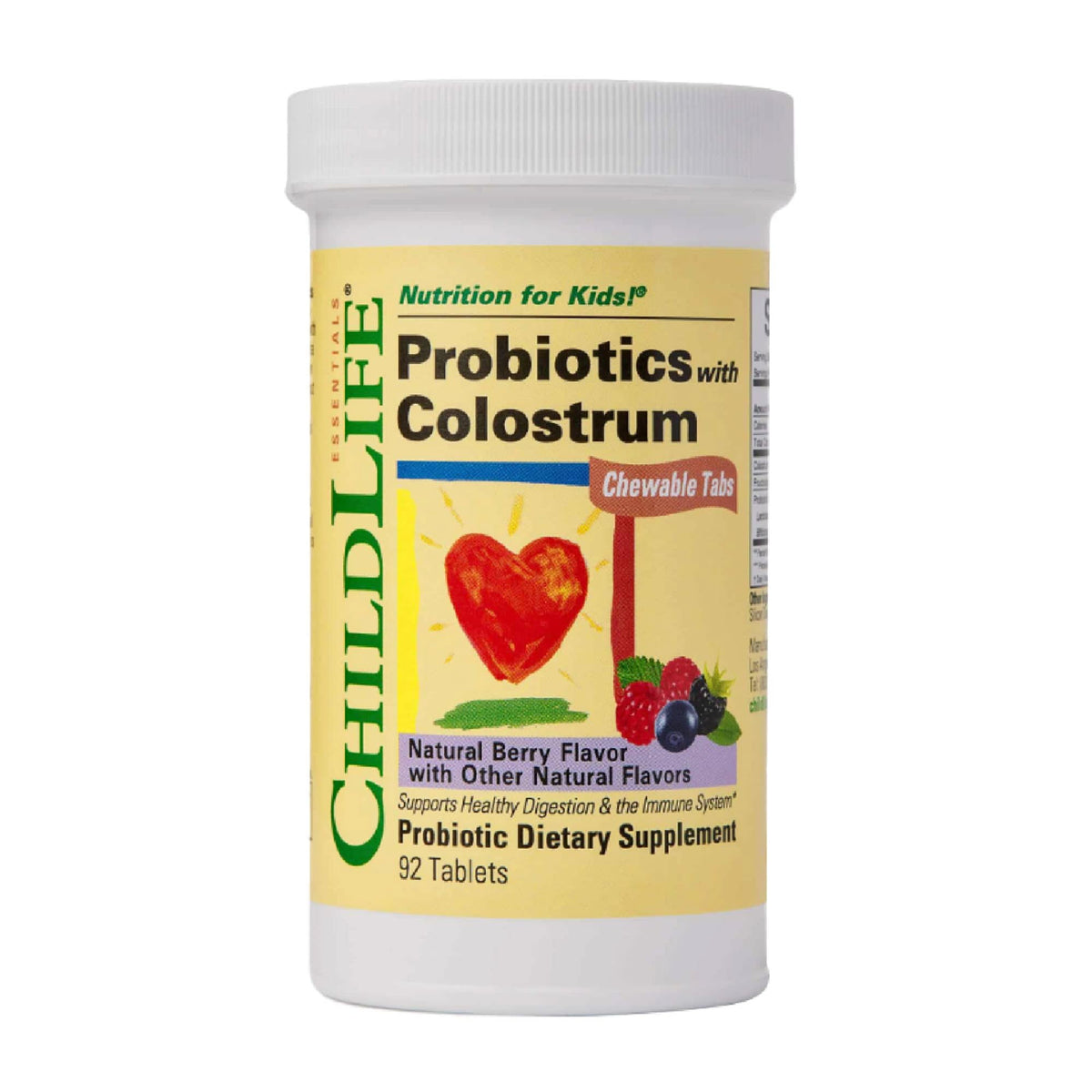 Emballage CHILDLIFE ESSENTIALS ChildBiotics et etiquettes visibles