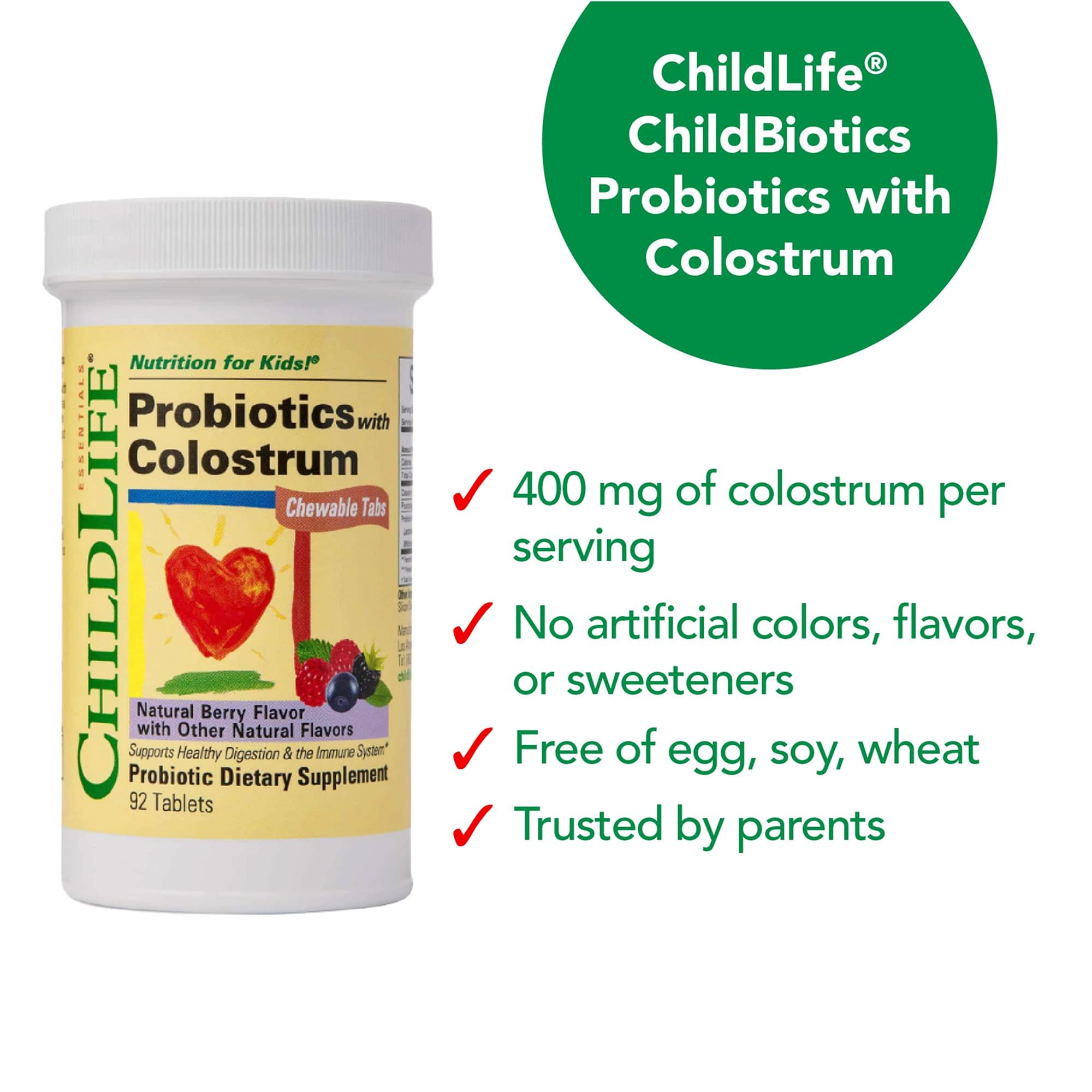 Prebiotiques et probiotiques CHILDLIFE ESSENTIALS ChildBiotics pour digestion équilibrée