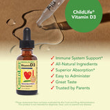 CHILDLIFE ESSENTIALS D3 infographie dosage, guide simple pour parents
