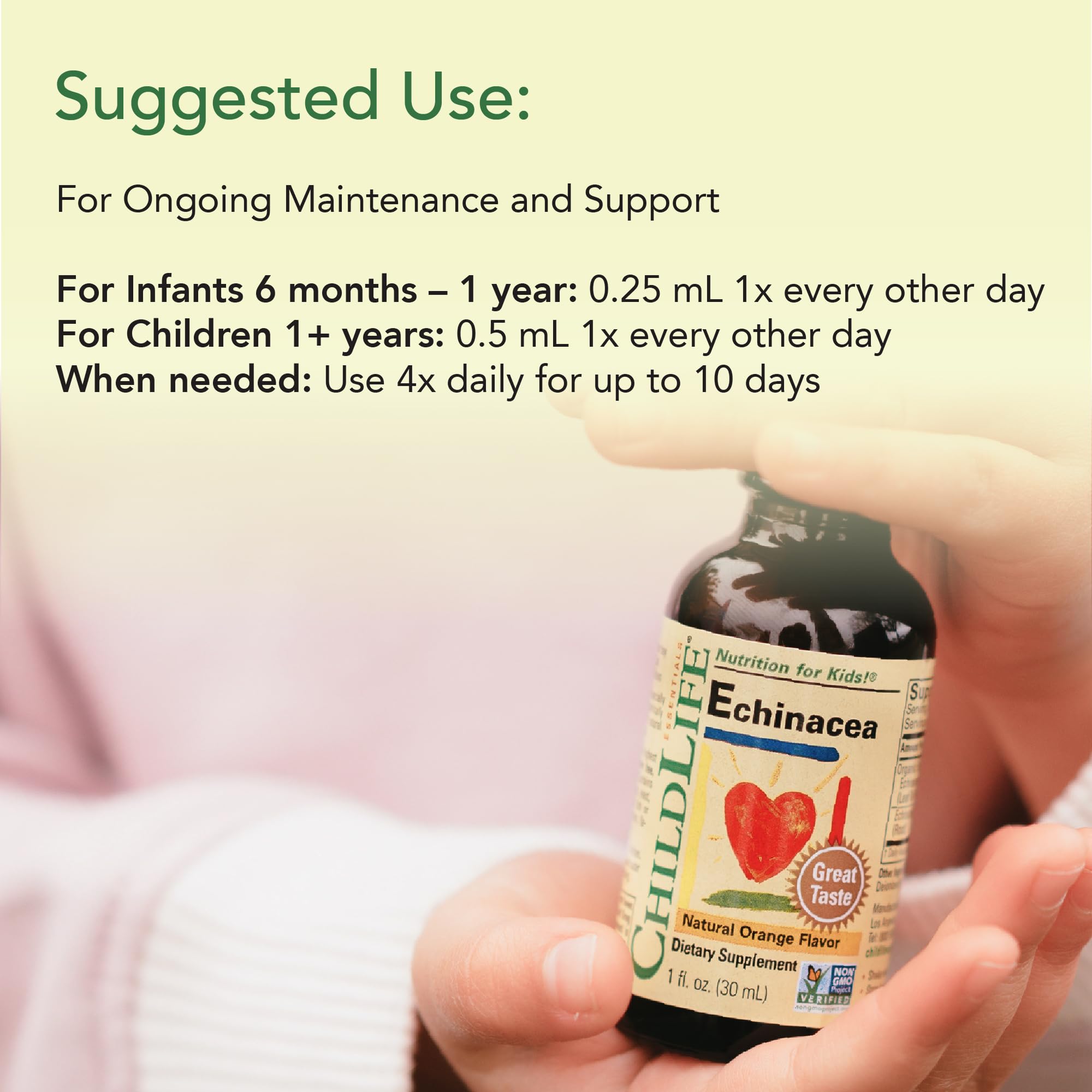 CHILDLIFE ESSENTIALS Echinacea Enfants utilisation quotidienne pratique