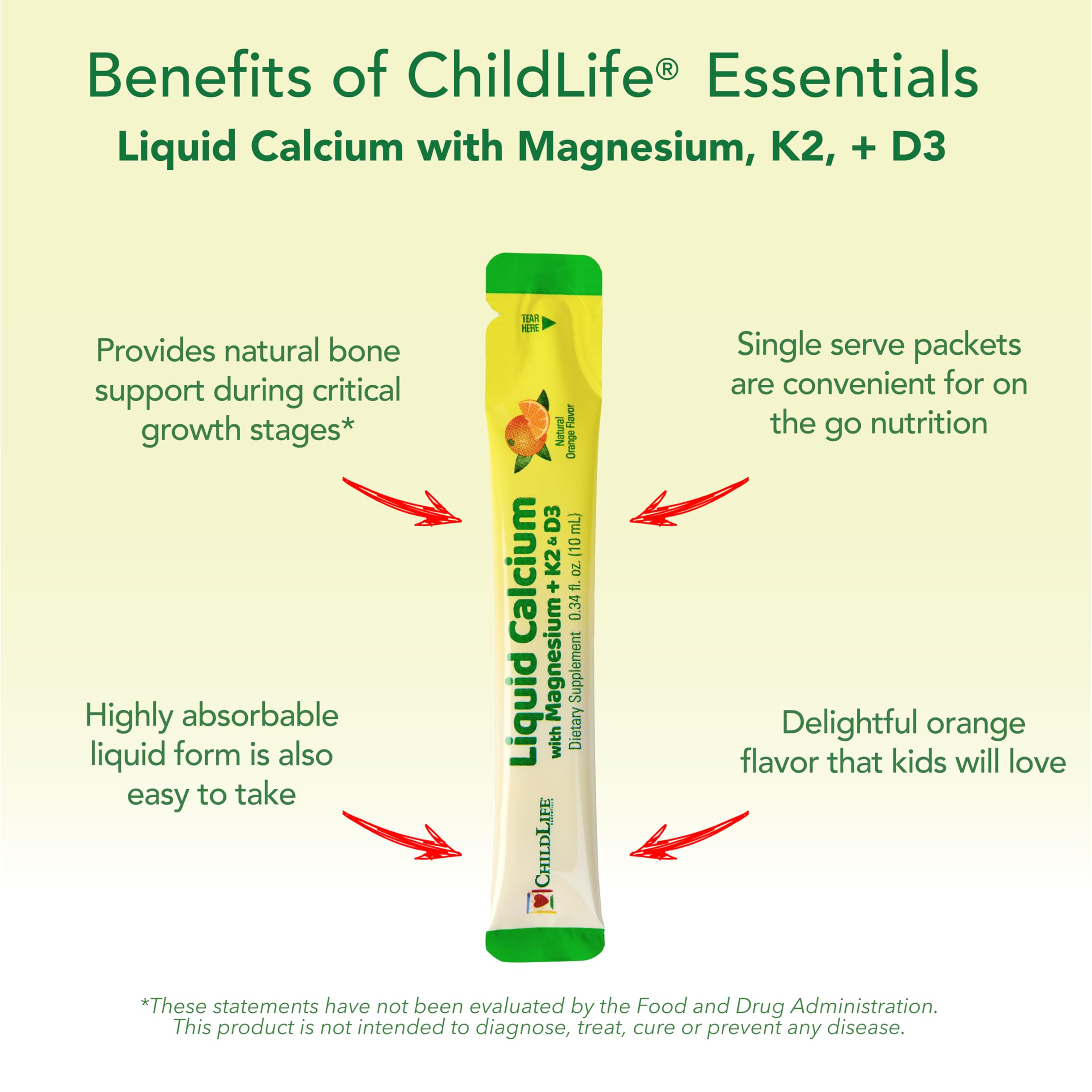 Lot de 30 sticks individuels CHILDLIFE ESSENTIALS, parfait pour les déplacements.