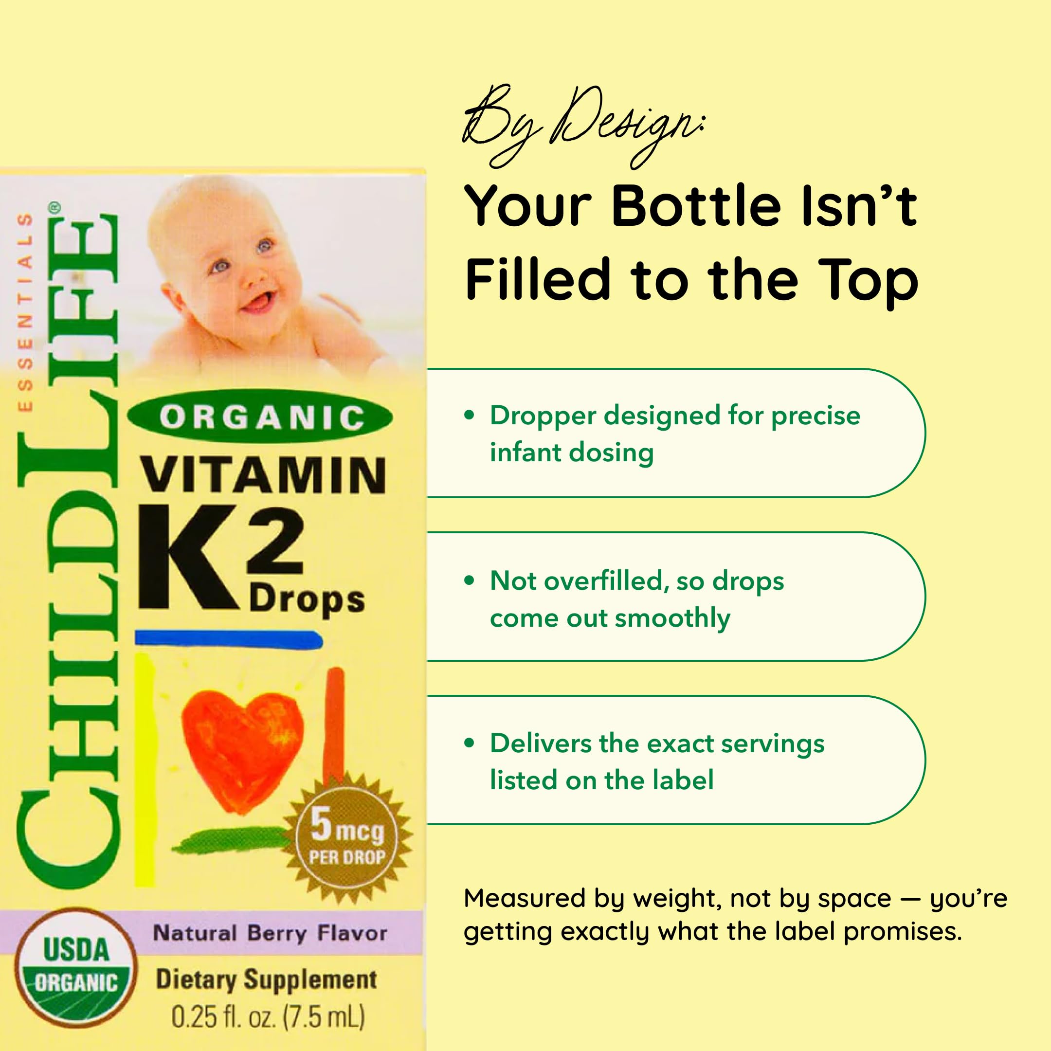 Étiquette biologique CHILDLIFE Essentials K2, sans additifs