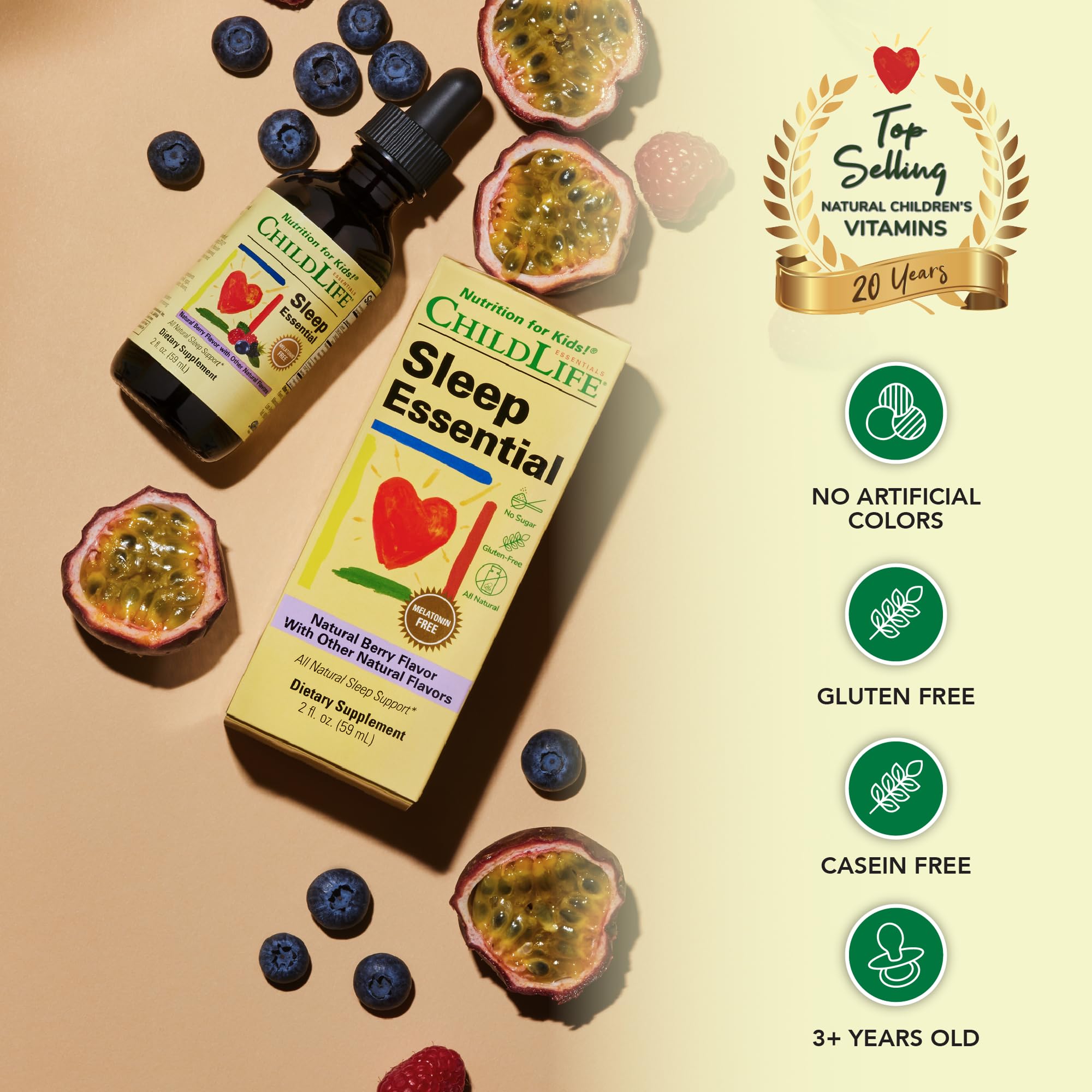 Extraits Passiflore et Valériane dans Sleep Essential, formulation douce et rassurante.