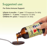 CHILDLIFE ESSENTIALS First Defense – dosage 4 ans et plus, trois fois par jour.