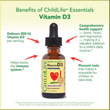 CHILDLIFE ESSENTIALS D3 gouttes approuvées par pédiatre, qualité premium