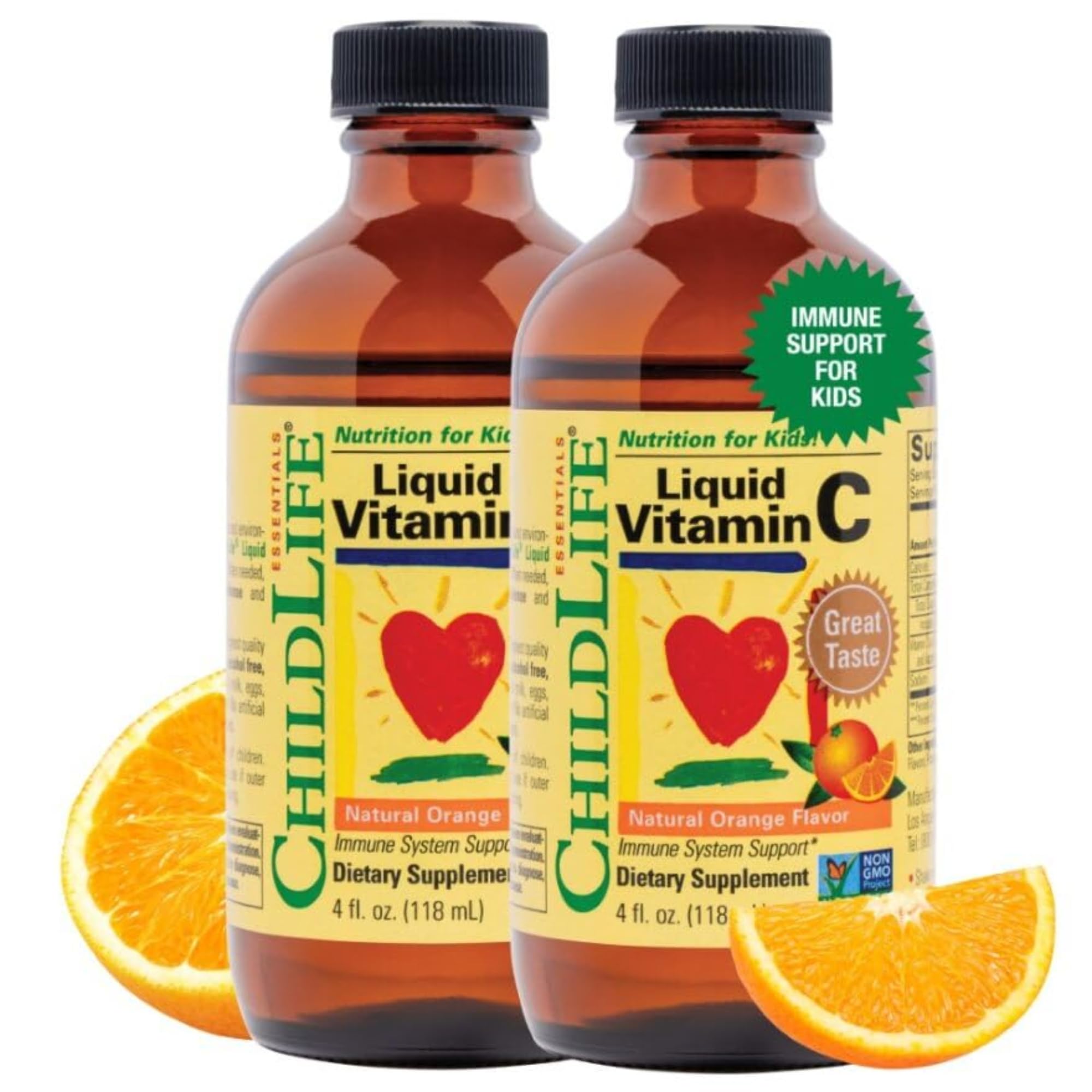 CHILDLIFE ESSENTIALS Vitamine C liquide – bouteille 2-pack, facile à doser pour l’enfant