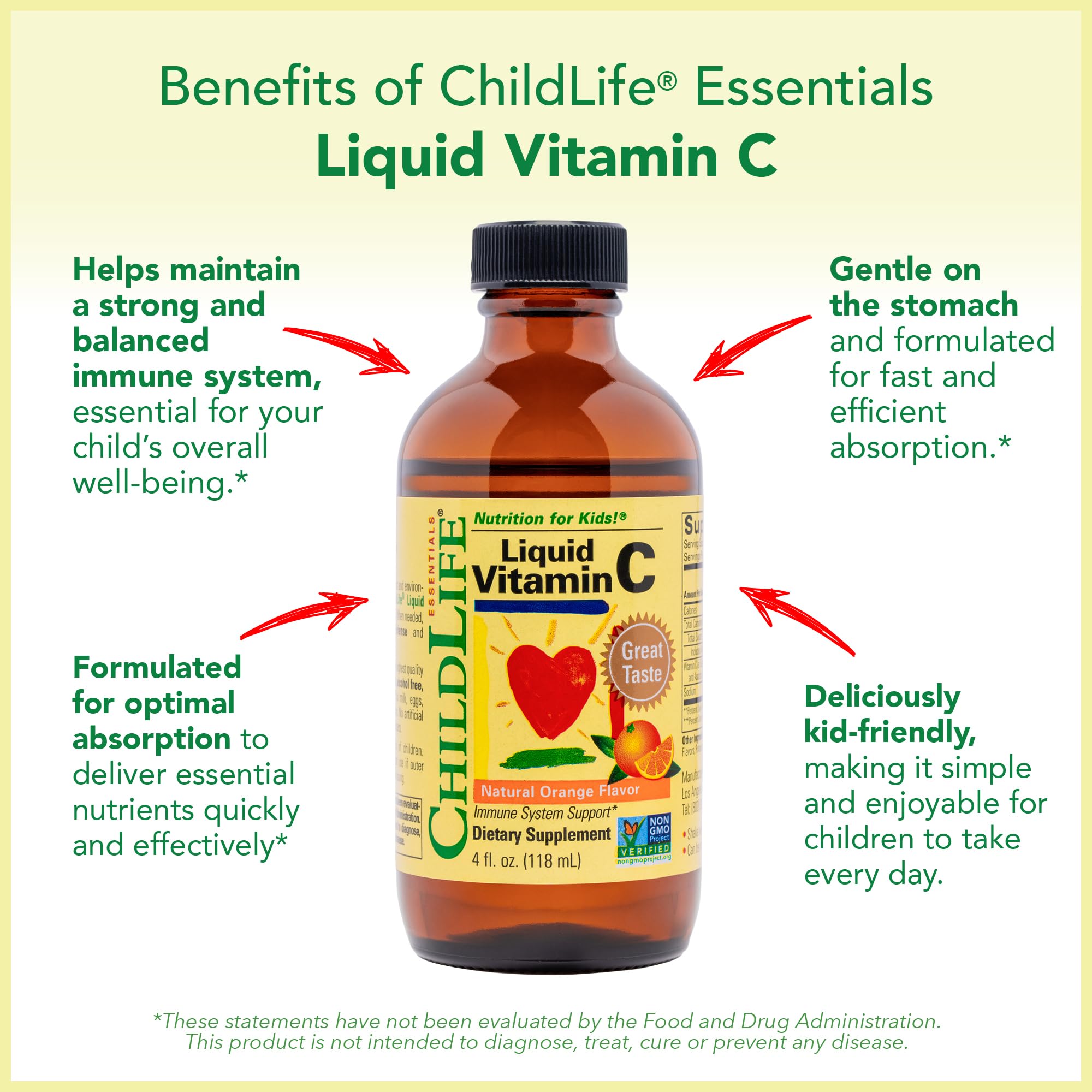 CHILDLIFE ESSENTIALS Vitamine C liquide – dosage adapté selon l’âge