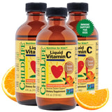 CHILDLIFE ESSENTIALS Vitamin C liquide gout orange dans bouteille, soutien potentiel de l'immunité des enfants.