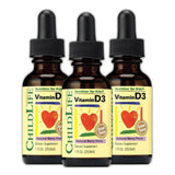 CHILDLIFE ESSENTIALS Vitamine D3 gouttes pour enfants avec arôme baie, pratique.