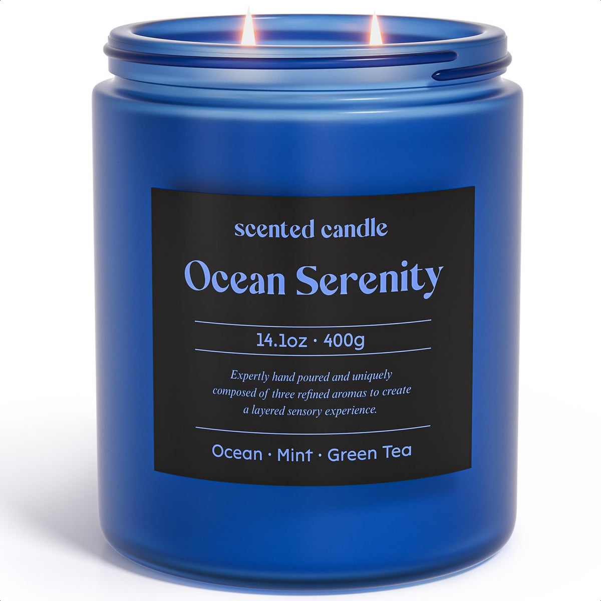 bougie CHILLFLAME océan-menthe-thé-vert: rafraîchit l’air et revitalise l’espace.