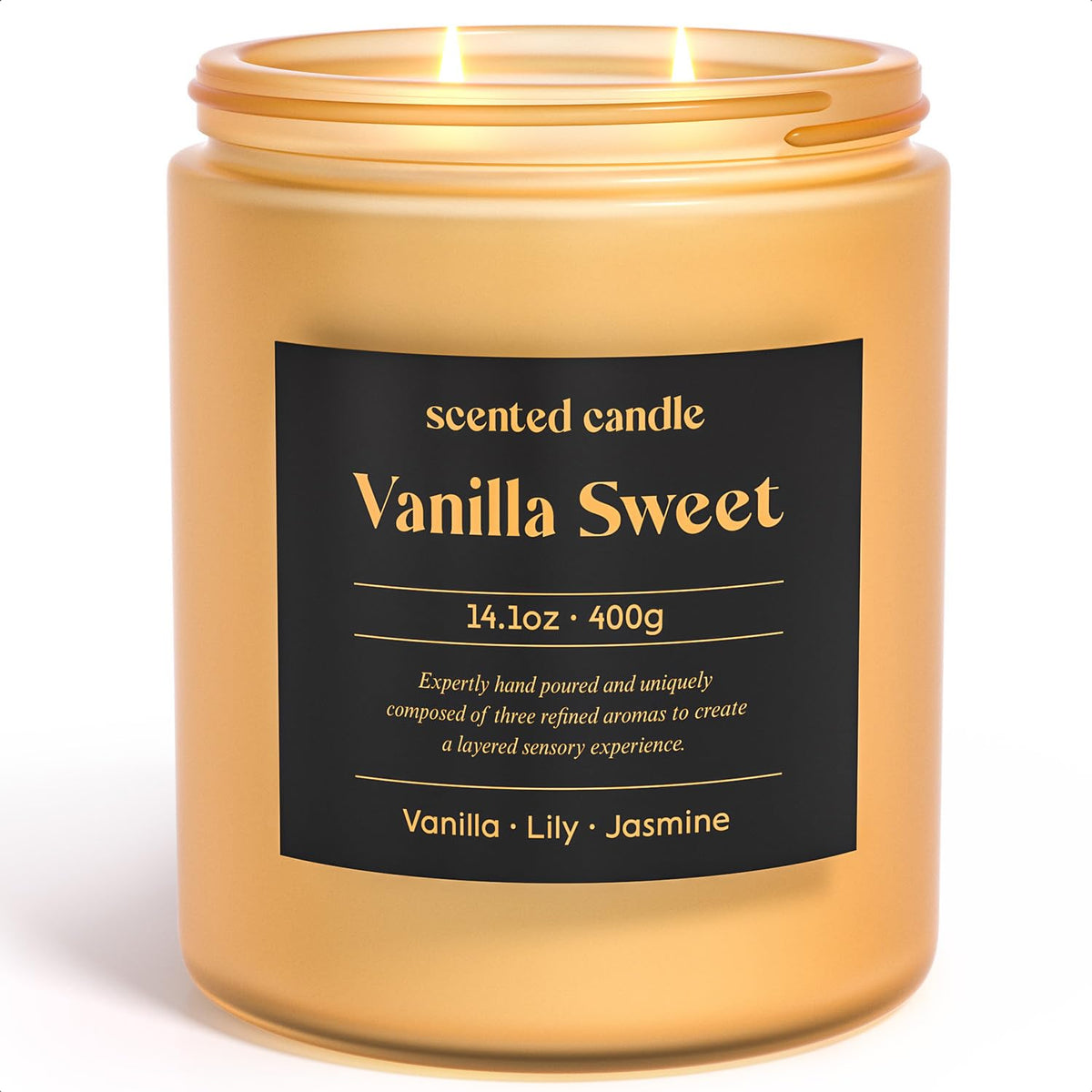 CHILLFLAME Bougie vanille emballage élégant cadeau raffiné.