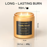 CHILLFLAME Bougie vanille parfum lilas et jasmin délicat.