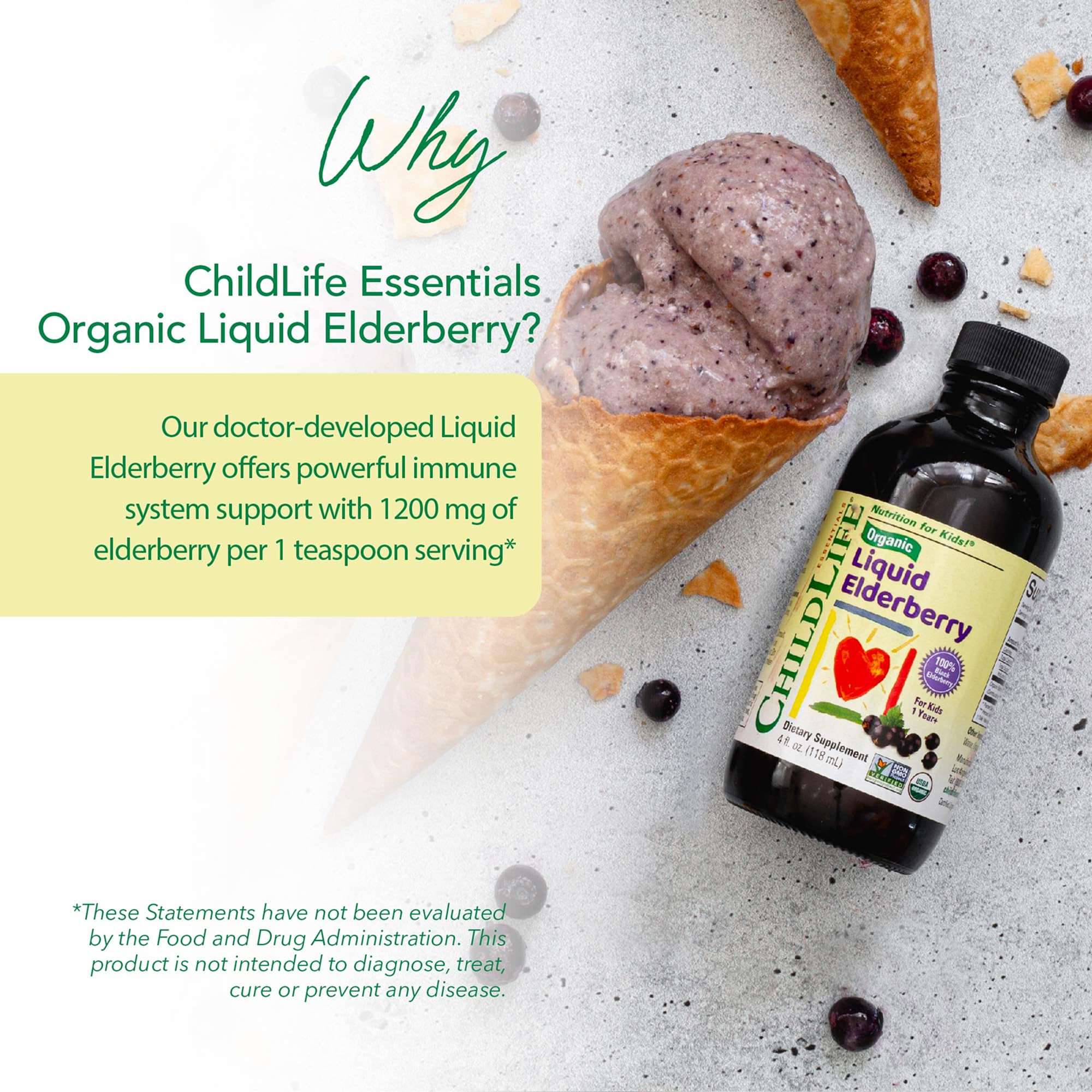 CHILDLIFE ESSENTIALS Etiquette Sureau Bio — produit certifié biologique et sain