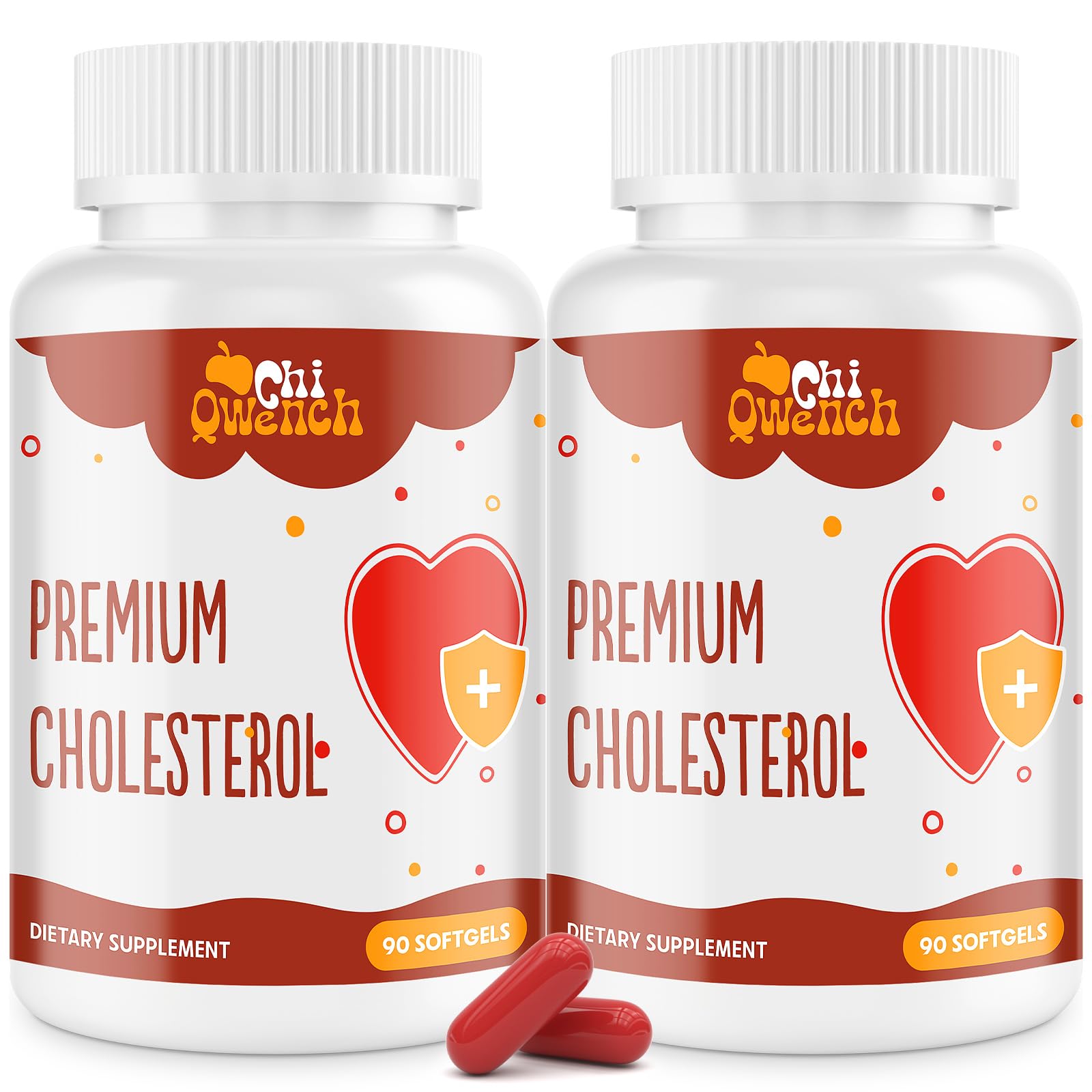 ChiQwench – bouteille cholestérol 14-en-1 en frontal, pratique et complète.
