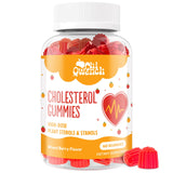 ChiQwench compléments cholestérol bouteille ouverte avec gommes gélifiées fruits, dégustation pratique.