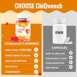 ChiQwench gommes cholestérol avec 1500 mg, levure de riz rouge et bergamote.