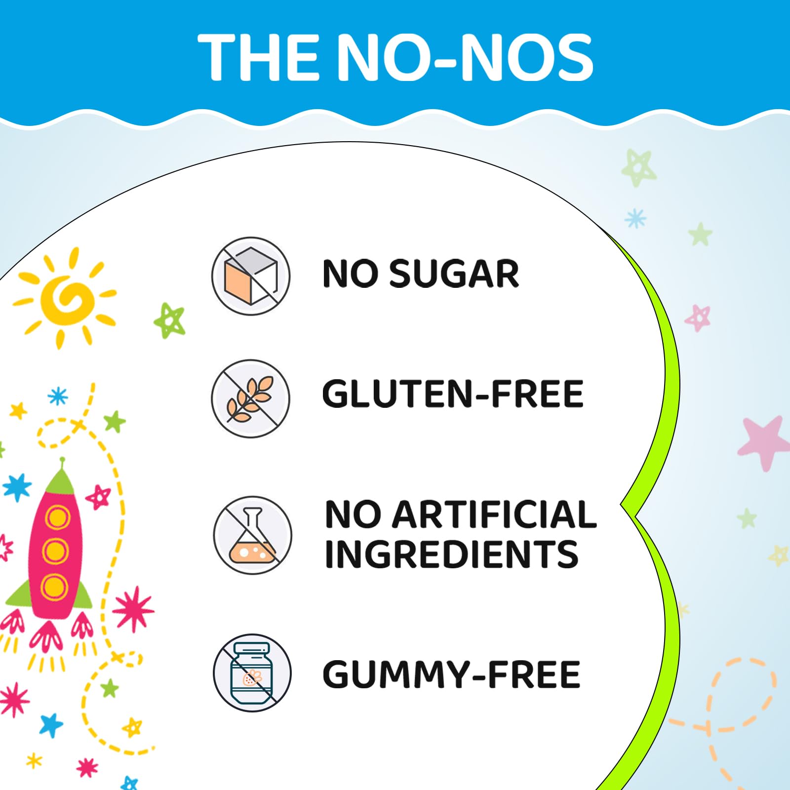 Badge sans gluten et sans lait sur le visuel du produit.