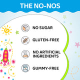 Badge sans gluten et sans lait sur le visuel du produit.