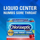 Pastilles Chloraseptic cerise sauvage avec arôme doux et centre liquide