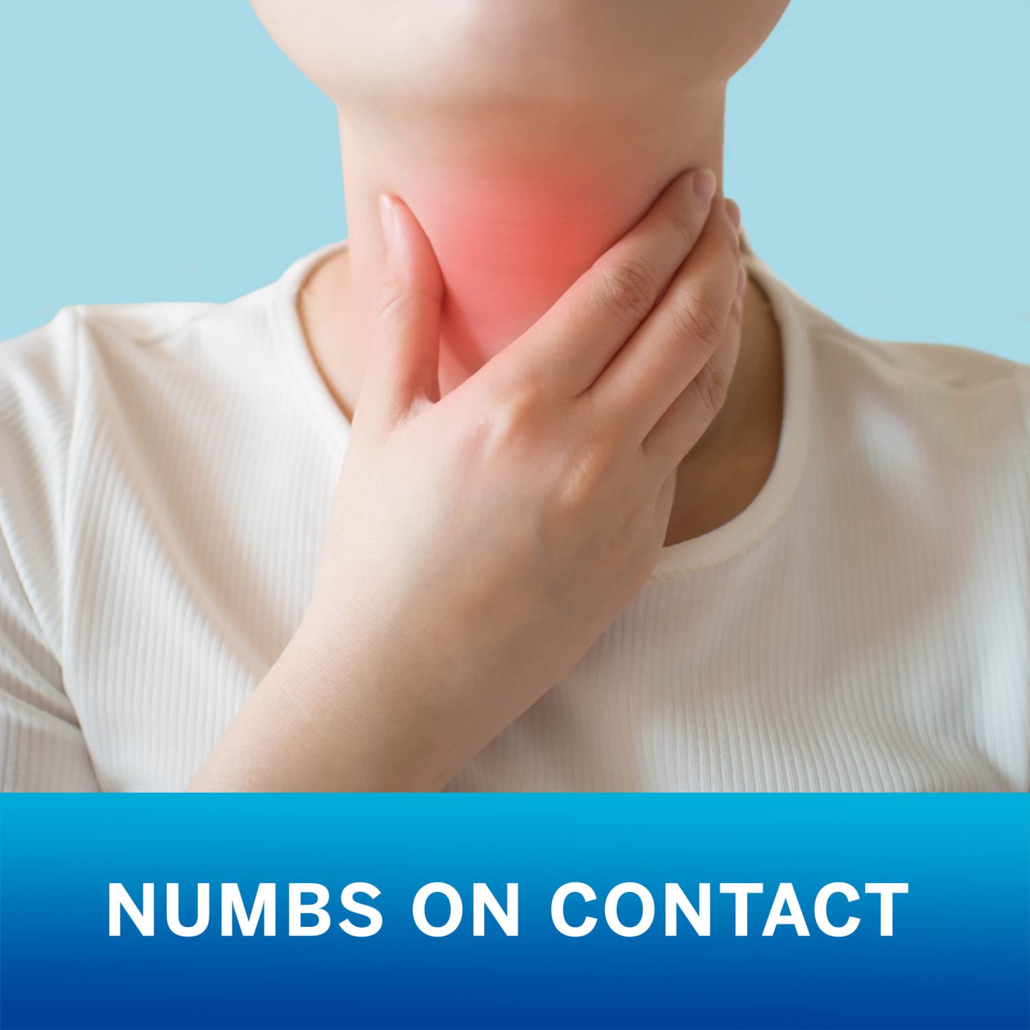 Chloraseptic Sore Throat Spray cerise, pompe facile à actionner pour une application rapide.