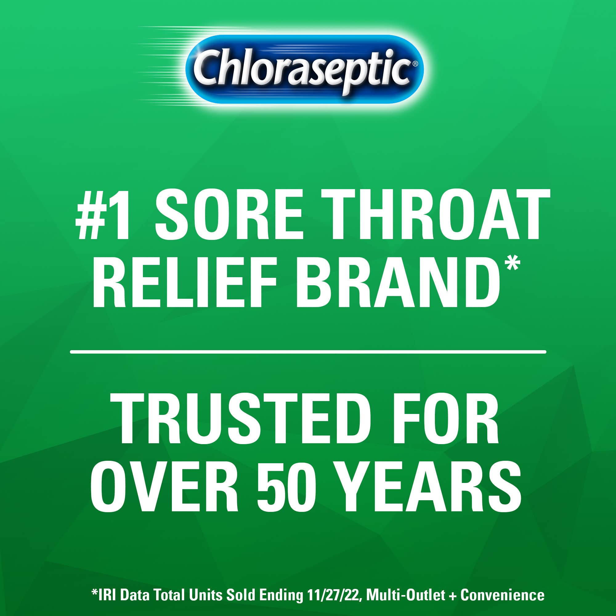 Sensation menthol rafraîchissante à chaque vaporisation Chloraseptic.