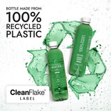 Chlorophyll Water emballage rPET recyclable et label CleanFlake.