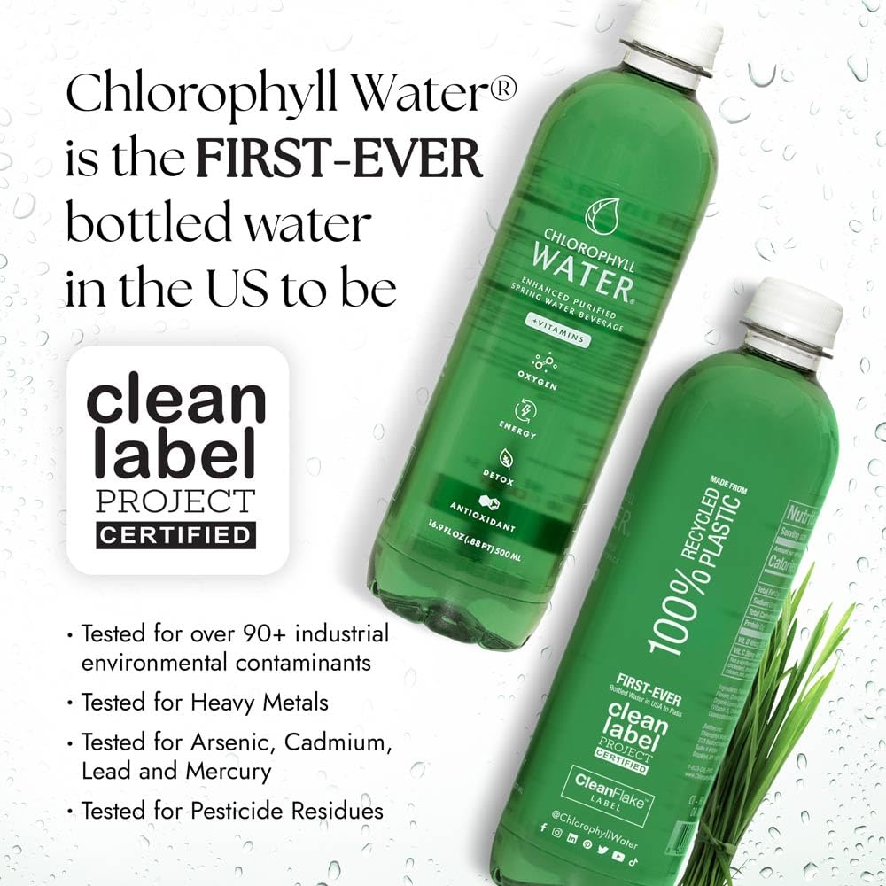 Chlorophyll Water énergie naturelle sans caféine.