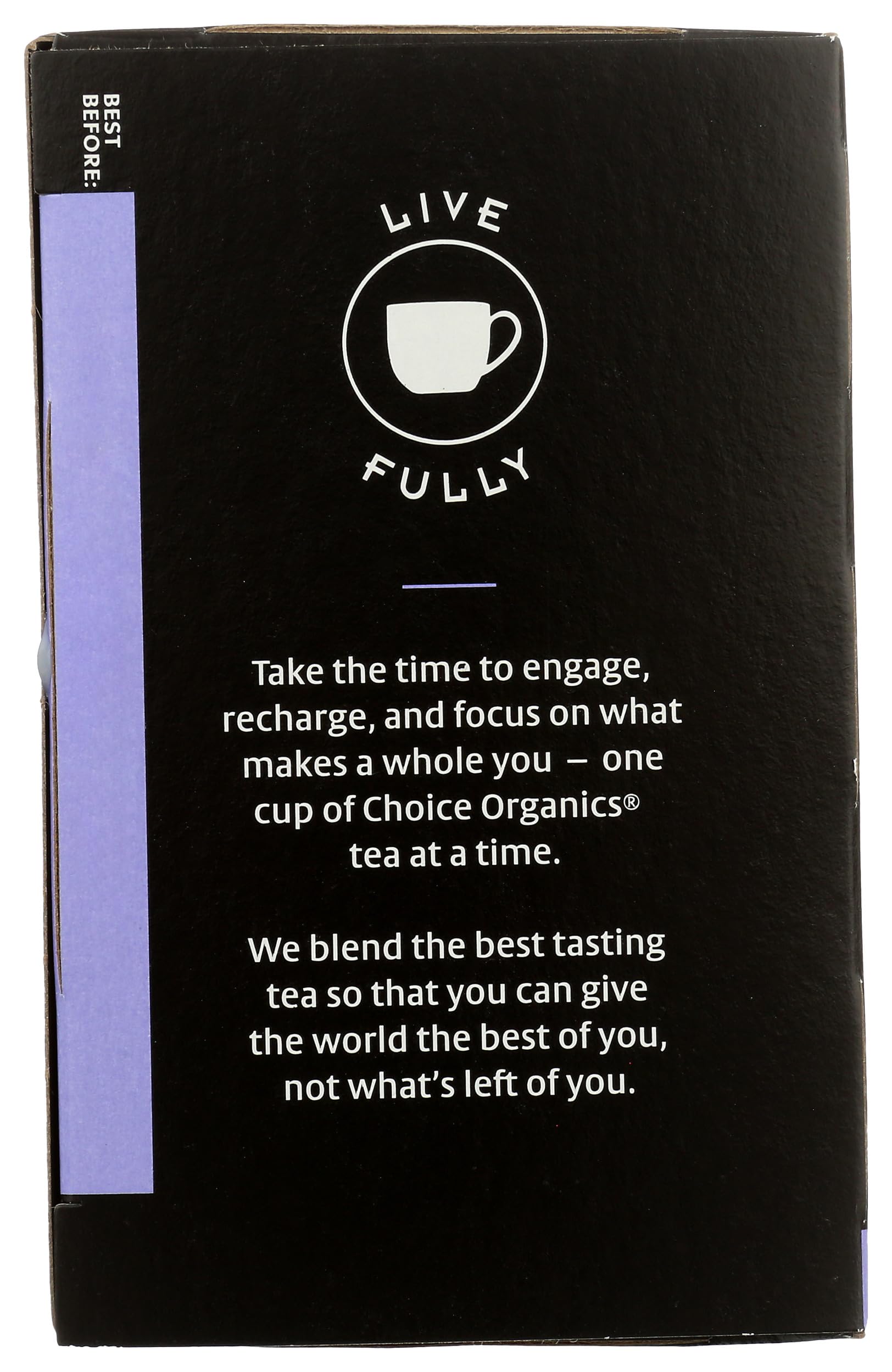 Choice Organic Teas bergamote-arôme, mélange équilibré pour une pause réconfortante.
