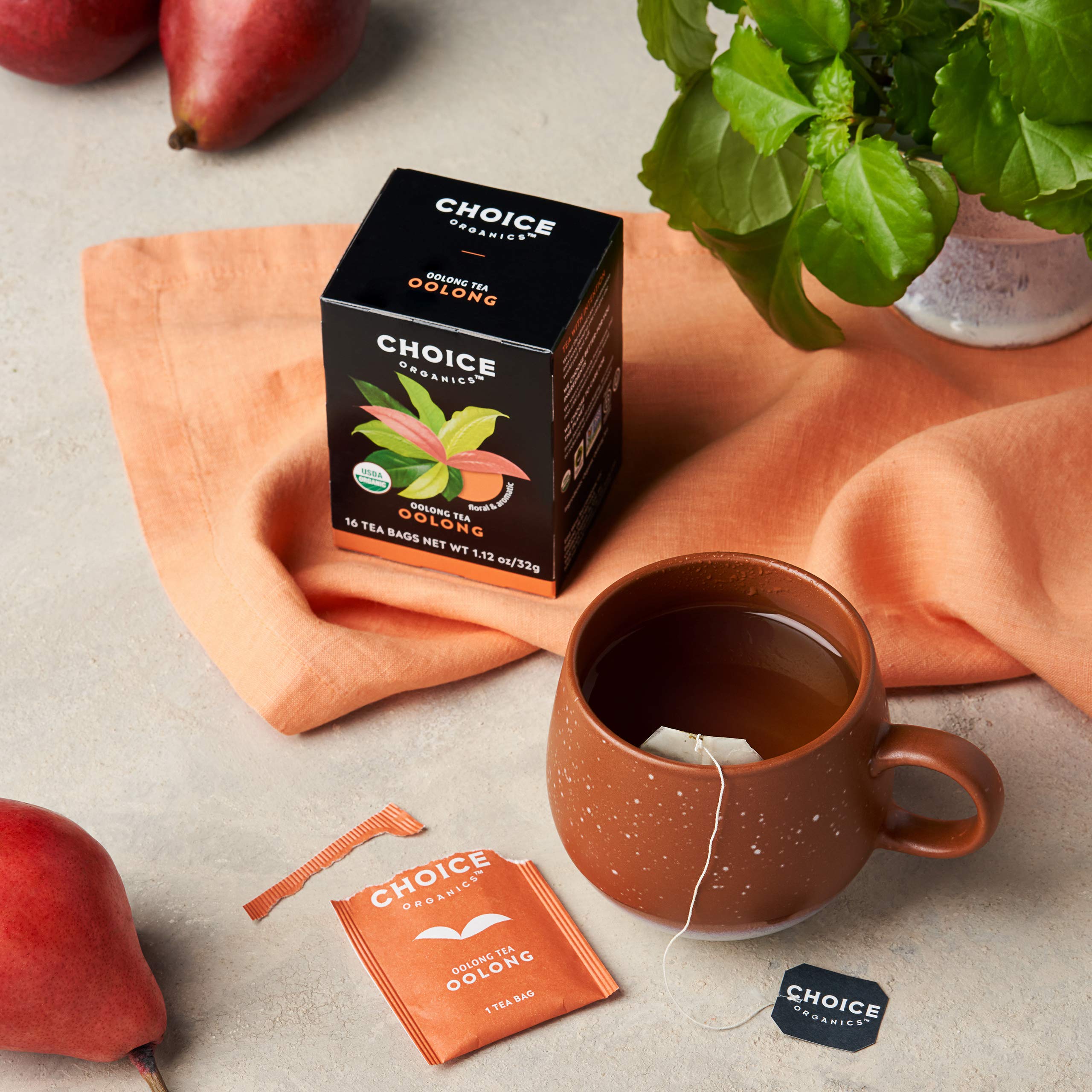 Choice Organic Teas Oolong : sachet compostable pour infusion rapide