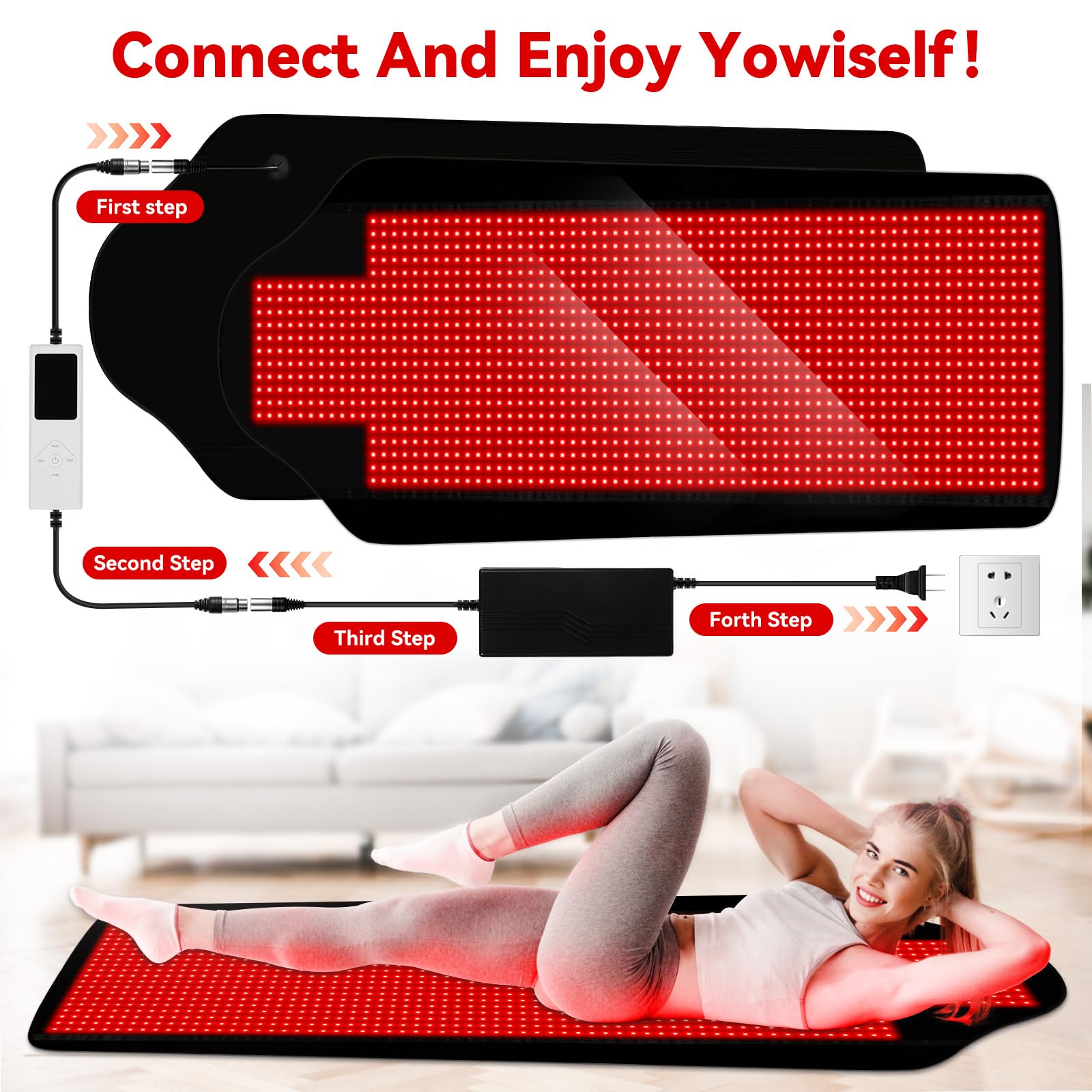 Cholas Mat grand format 74 x 33,5 pouces, couverture corporelle complète.